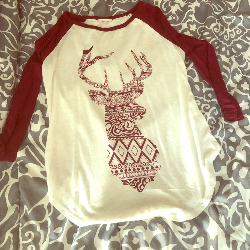 Deer 3/4 length boutique top